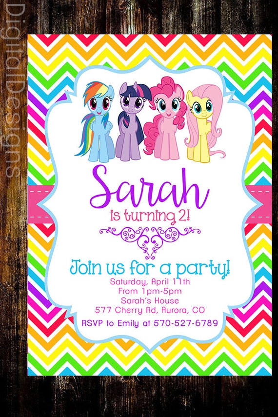 My Lil Pony 1St Birthday Invitations 4