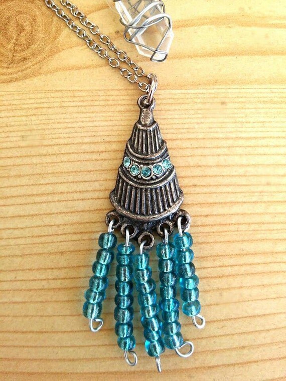 Pendant necklace boho necklace charm by Bohoqueenstyle on Etsy