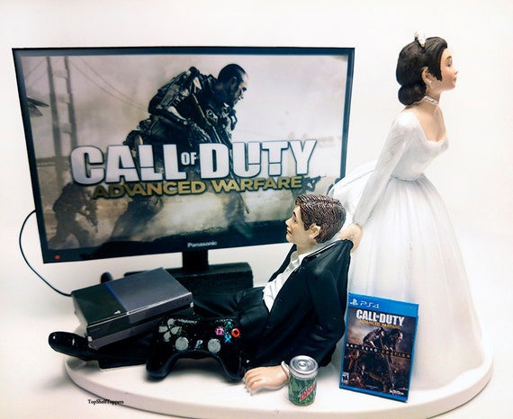 Wedding Cake Topper Custom COD ADV War Video Gamer Xbox OnePS4
