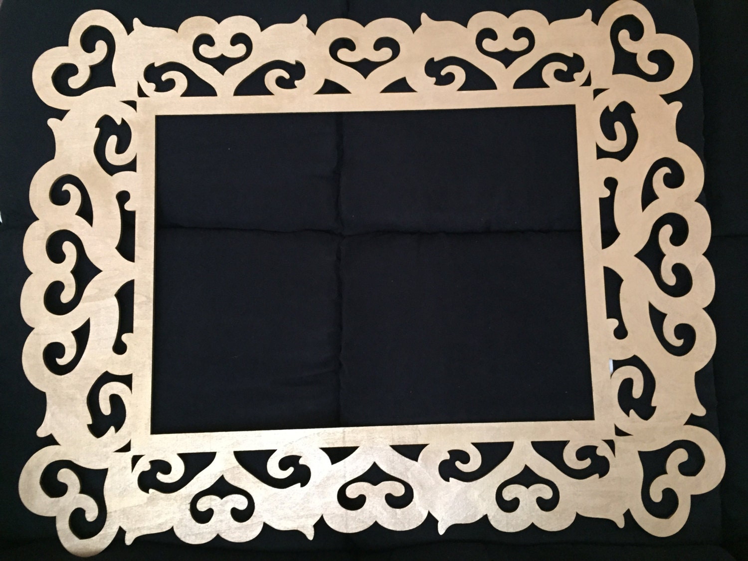 Hand painted wooden Laser Cut Frame photo by poorvakreations