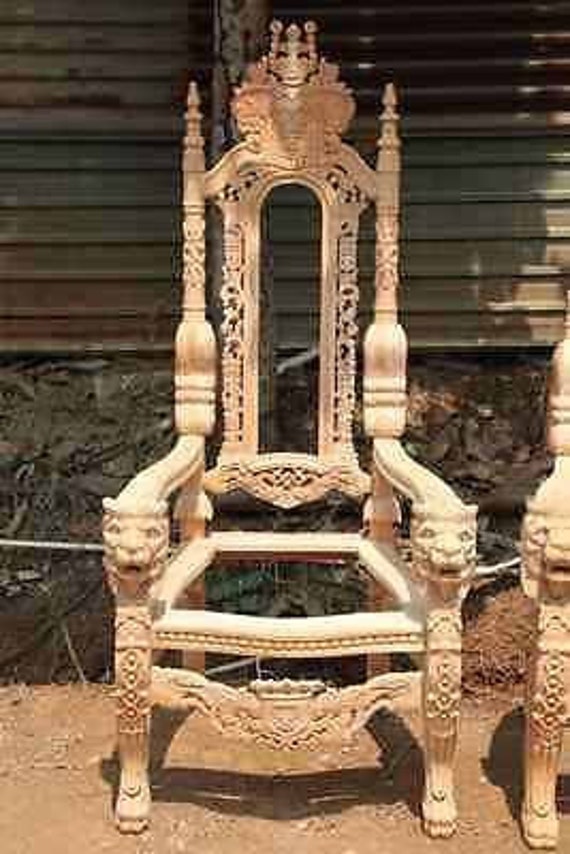 Custom Made Ornate Lion Throne Chair by reNEWalFURNITURE on Etsy
