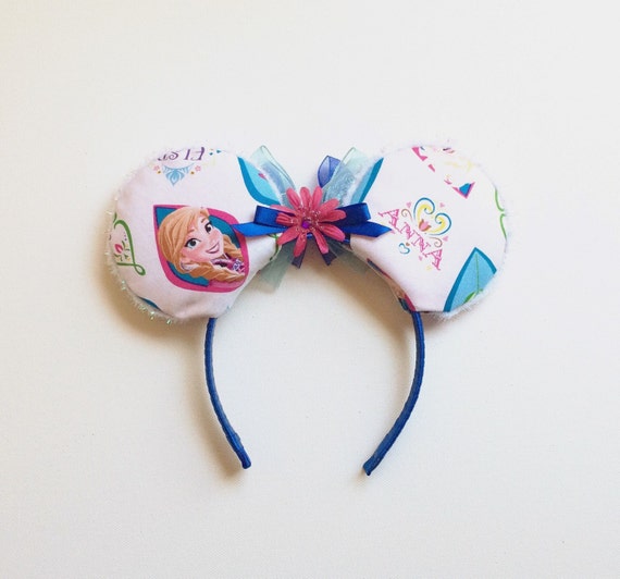 Frozen Mickey Ears, Frozen Disney Ears, Elsa Disney Ears, Anna Disney