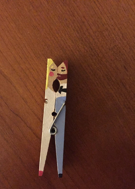 Items similar to Custommade bridal wedding clothes pins set of 50 on