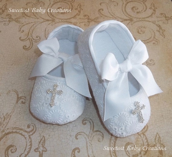 Christening Shoes Baby Girl Christening by ChristeningBoutique