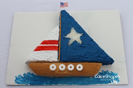 Sailboat Cut-up Cake Pattern