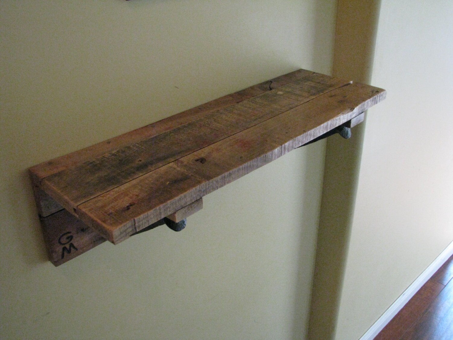 Railroad Spike Shelf Country Western Shelving Repurposed