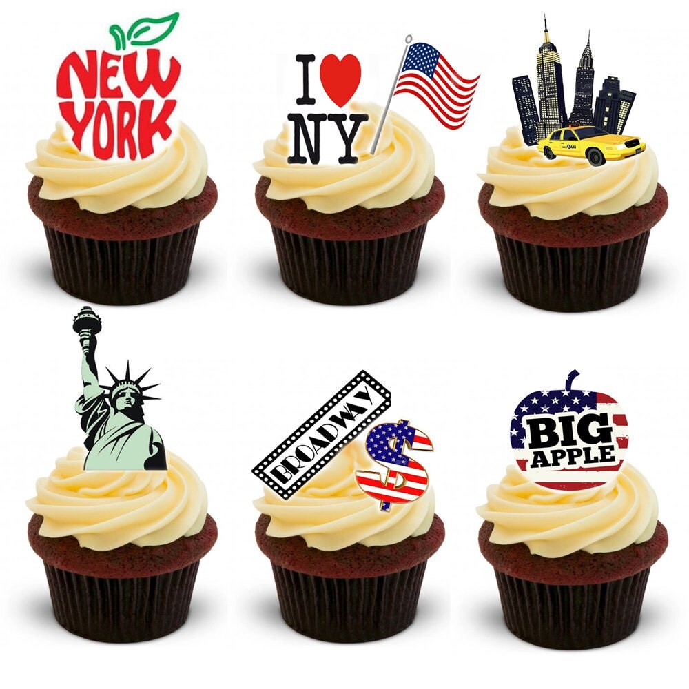 30 Stand Up New York City Edible Premium Wafer Paper Cake