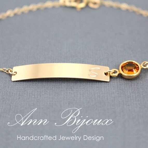 Personalized Name Plate Bracelet Personalized by ANNBIJOUXNEWYORK