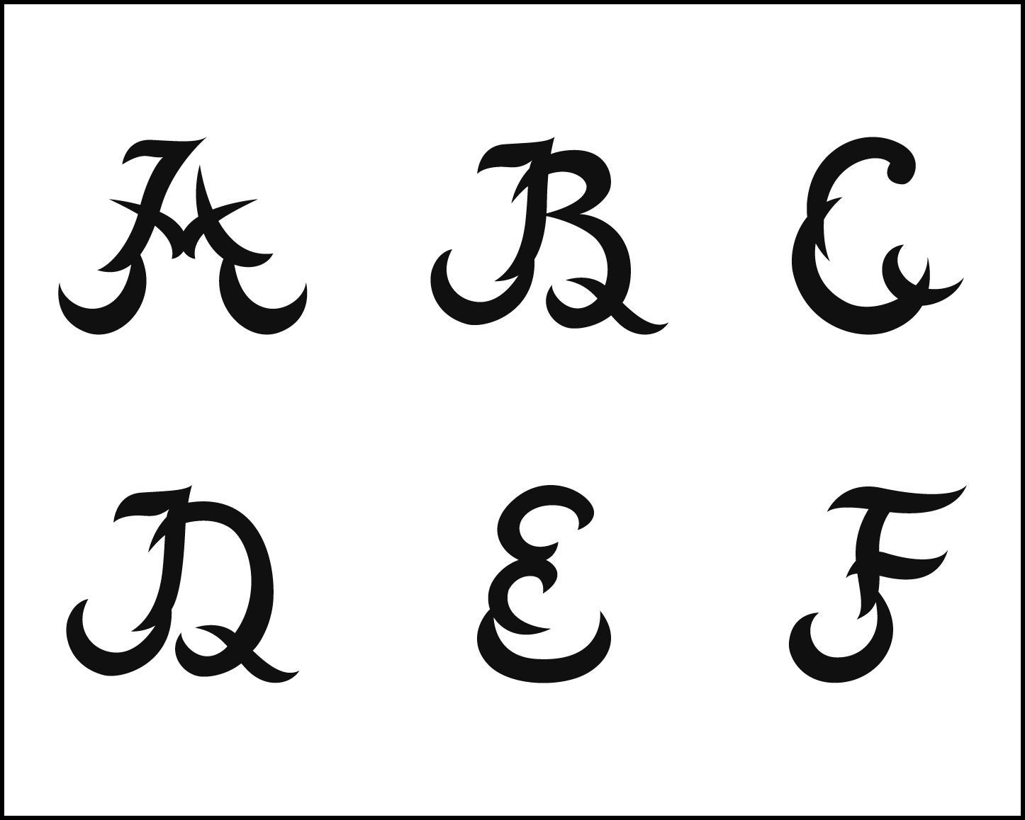 Download Monogram Font Alphabet A to Z Cut Files In SVG EPS DFX Format