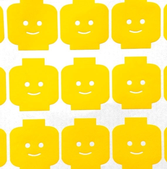 15 lego inspired stickers lego head Vinyl Stickers by Vinyling