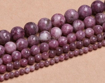 Natural Pink Tourmaline 4 6 8 10 12mm Round Loose Tourmaline Gemstone Beads (B56)
