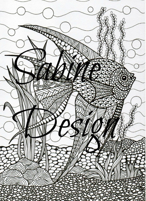 zentangle fish coloring pages - photo #25