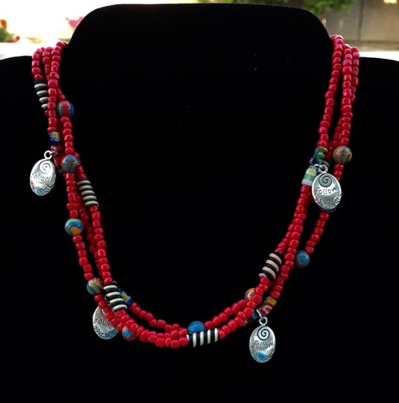 Multi Strand Boho Necklace.N01 Follow Your Heart