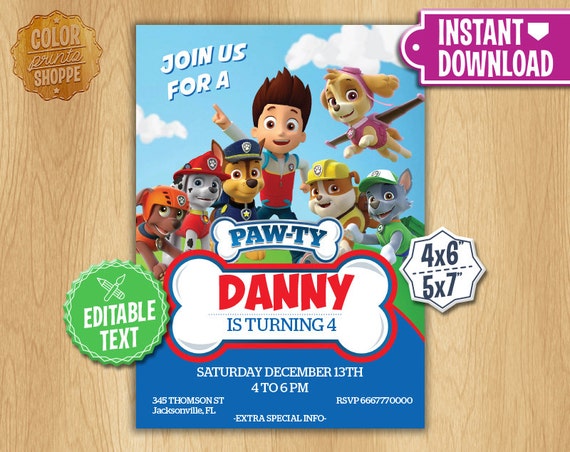 Free Paw Patrol Online Invitations Punchbowl