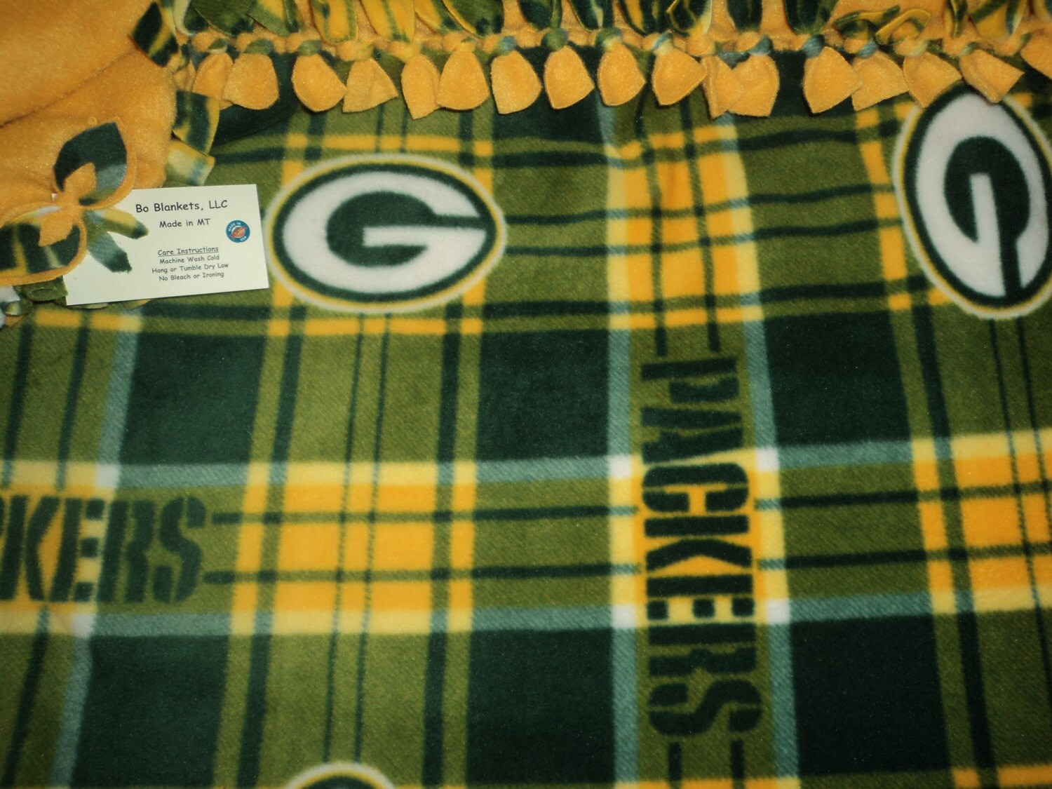 Green Bay Packers Fleece Bo Blanket Available in by BoBlanketsLLC