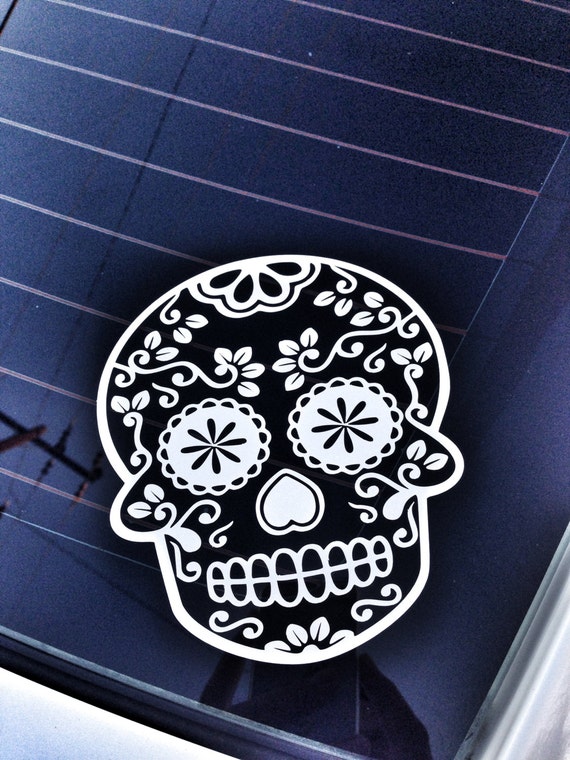 Sugar Skull Decal Sticker Vinyl