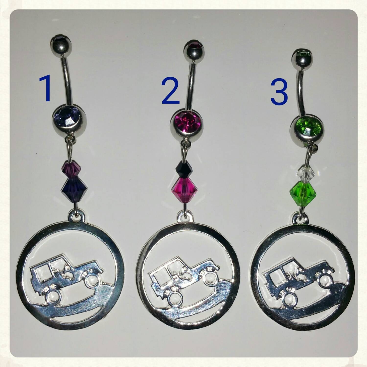 Jeep Crystal Belly Rings