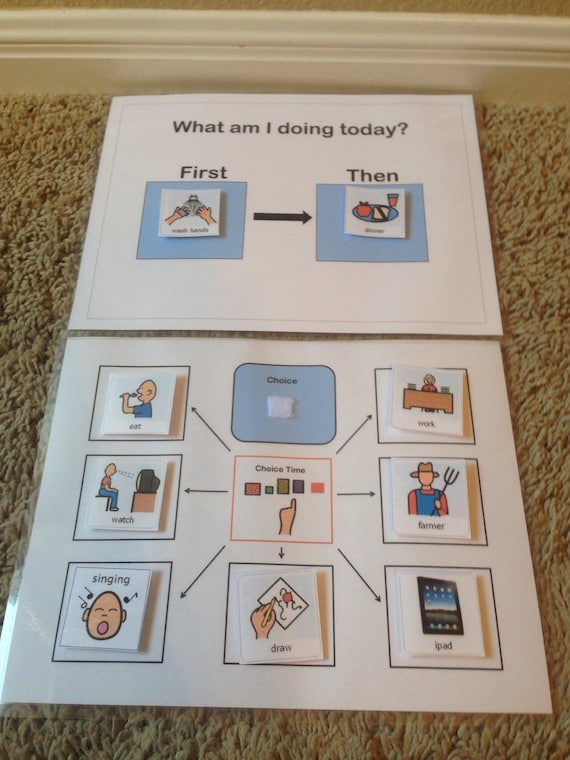 Visual Schedule choice board PEC special needs by LearningSPED