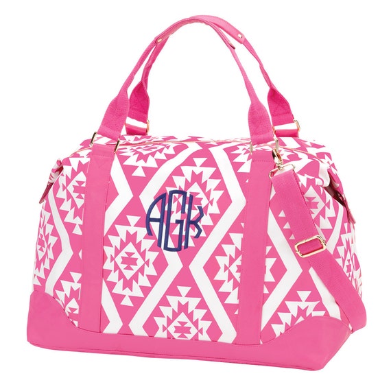 Monogrammed Overnight Bag Personalized by MrsMcKenziesMonogram