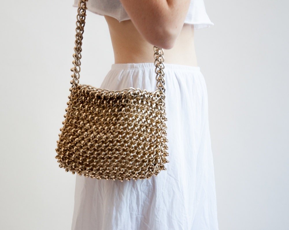 sleepwalking chain link purse / metal purse / special occasion purse