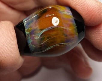 Dreadlocks Big Hole Lampwork Glass Bead Bungle in the Jungle SRA