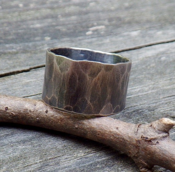 ... silver ring men's rustic ring mens wide band ring mens wedding band