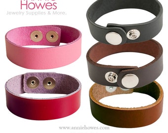 Boho Leather Cuff Bracelet .75 Inch Width