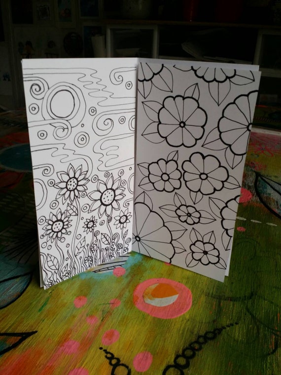 5 Midori Coloring Page Inserts includes 10 by RobinMeadDesigns