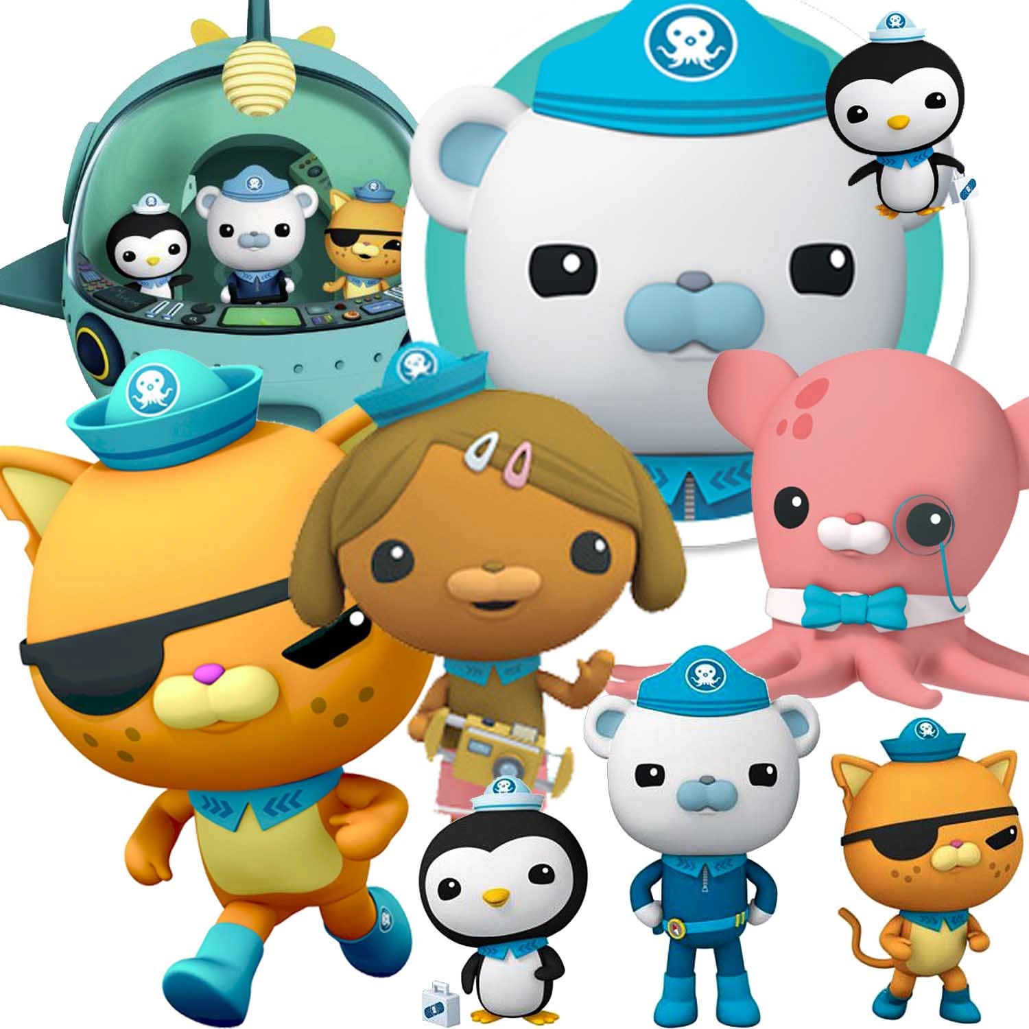 Octonauts Themed Digital Scrapbooking Background Papers - 12x12 300 ppi ...