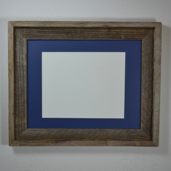11x14 rustic style natural gray wood frame with blue by barnwood4u