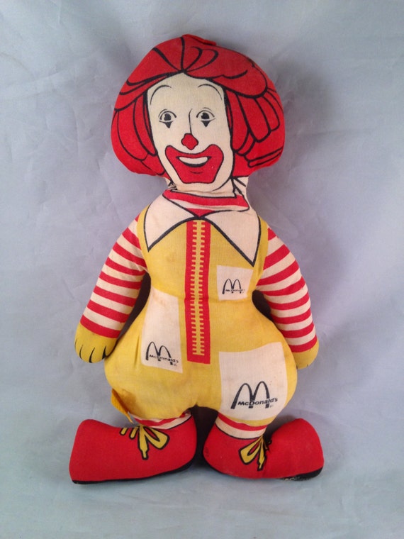 vintage ronald mcdonald stuffed doll