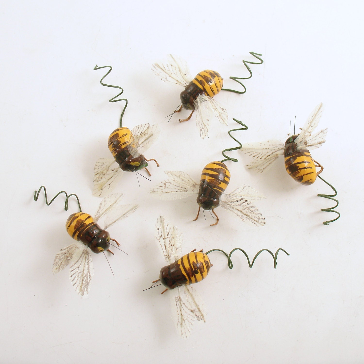 Bumble Bees Bee Picks Wire Stems by efinegifts on Etsy