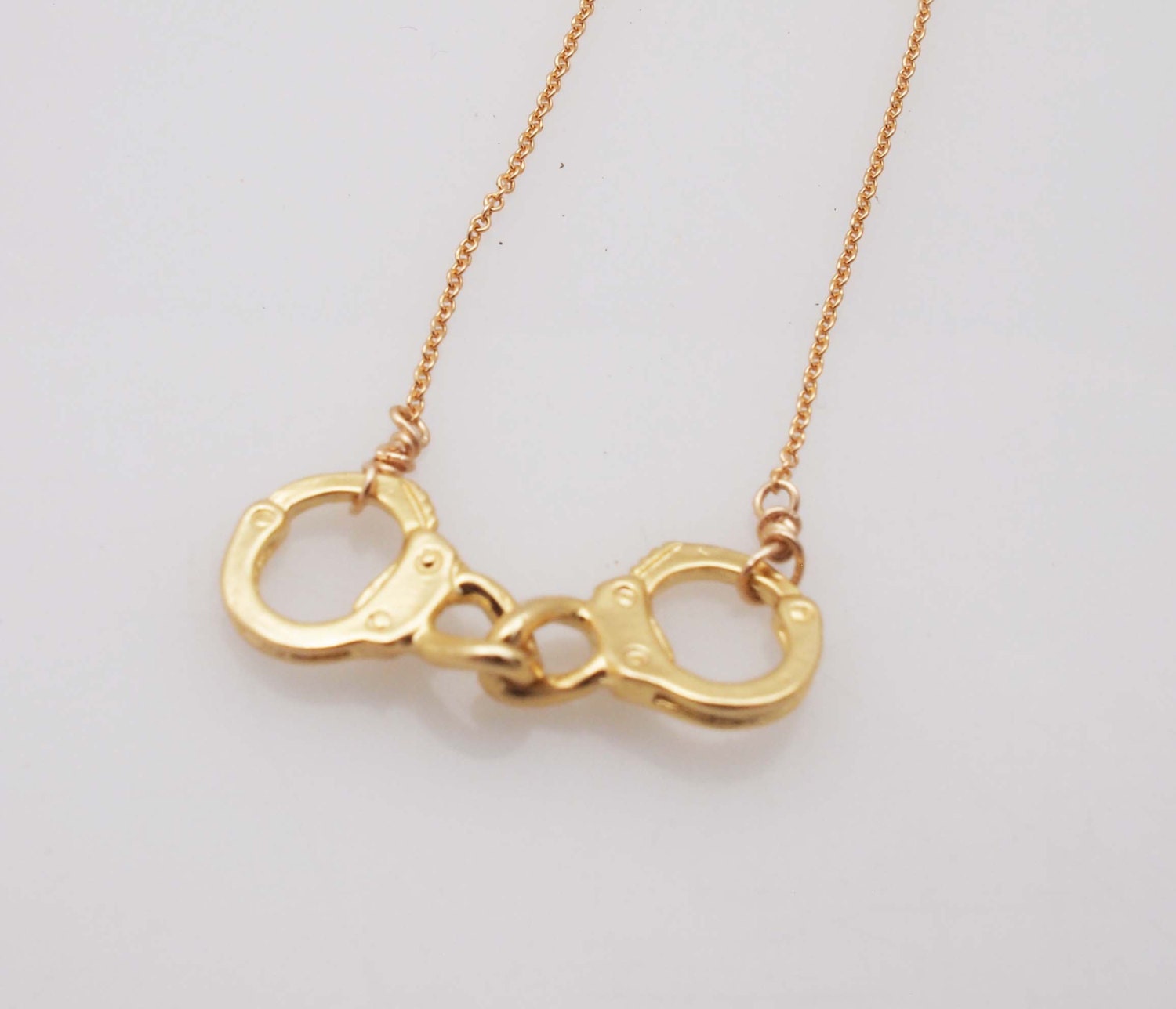 NecklaceGold Handcuffs Necklace by madredeolivia on Etsy