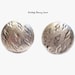 Vintage Sterling Silver Earrings, Brushed / Pierced