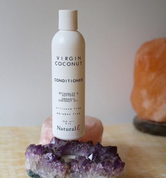 Organic Virgin Coconut Oil/ Natural Hair Conditioner/ Silicone Free/ Paraben Free/ Essential Oils
