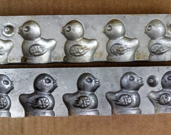 Antique Aluminum Chocolate Mold ~ Peeps
