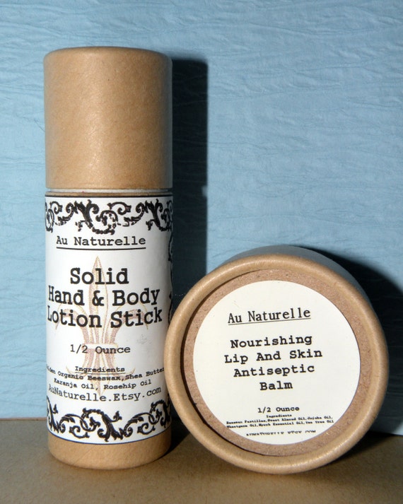 Items similar to GIFT SET Solid Hand And Body Lotion Stick With Lip