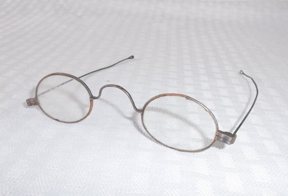 Civil War Victorian Antique Eyeglasses with by MyVintageHatShop