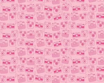 Snapshots Camera in Pink Cotton Fabric by Bella Blvd for Riley Blake