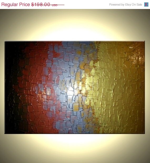 Metallic Abstract Original Painting by Lafferty Art by Laffertyart