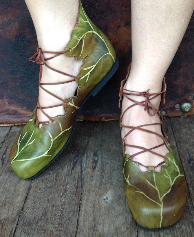 green pixie boots