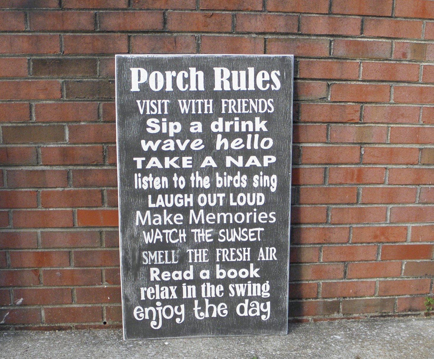 Porch rules sign front porch sign persoanlized for by steponitart