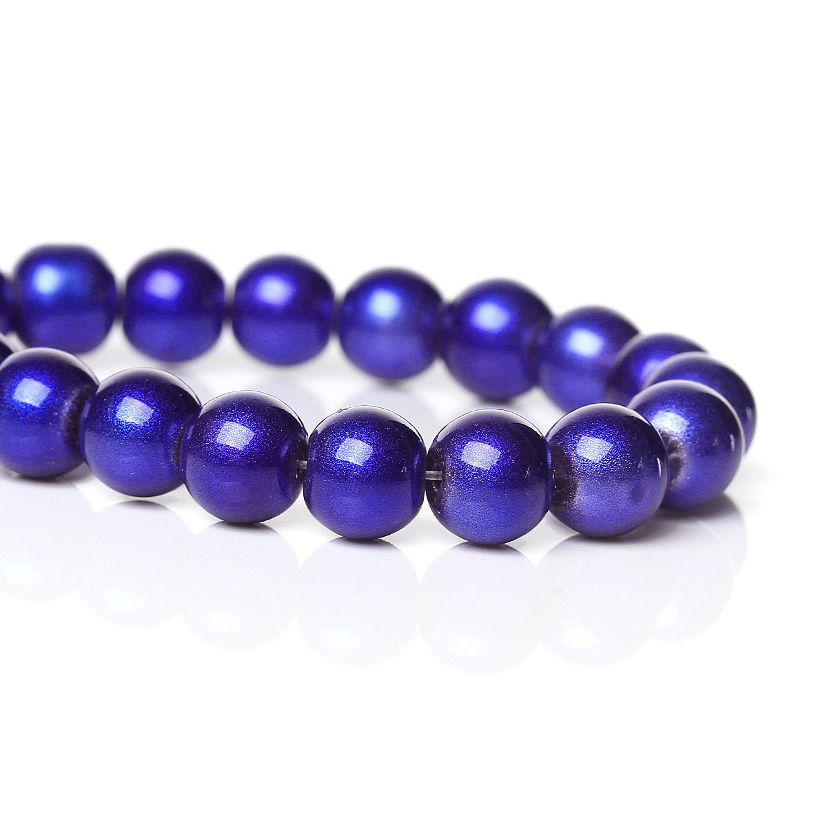 Royal Blue Glass Beads 8mm Gbs183