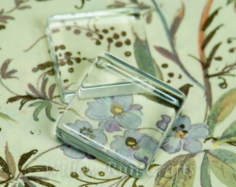 50 Pack 16mm Square Glass Tiles, Earring Size Glass 16mm (09-03-470)