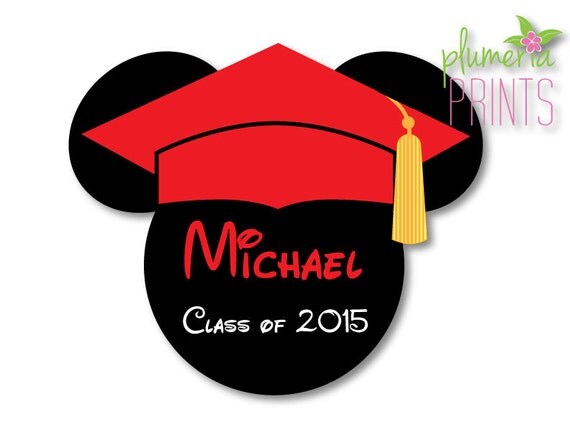 Download Graduation Mouse Head Personalized for Disney Cruise Stateroom