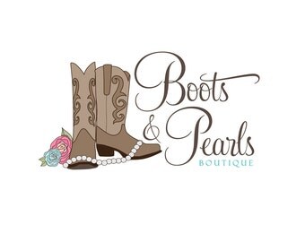Custom Logo Design, Custom Boutique Logo, Cowboy Boots Logo
