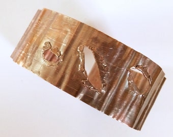 Fold Formed Copper Cuff Bracelet - Free Domestic Shipping