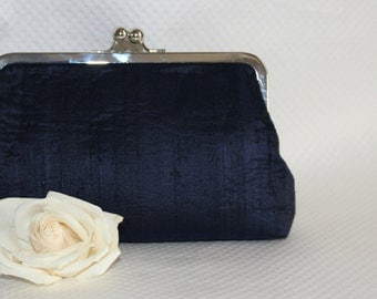 Wedding Clutch, Navy Blue Bridal Clutch - Navy Wedding Purse - Bridesmaids Clutch - Bridesmaids Purse - Bridesmaid Gifts - Marion Clutch
