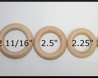 Wooden Rings, Baby Rings, DIY Wooden Rings, Wedding wood rings, Teething Rings, Bottle Toss Ring, Ring Toss