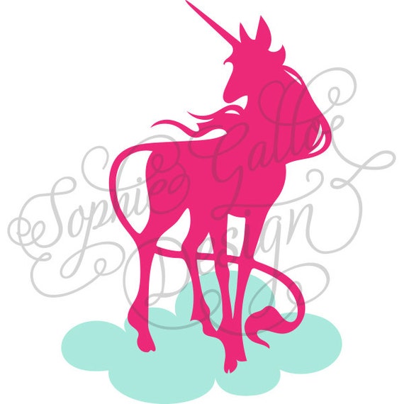 Unicorn SVG DXF digital download files for Silhouette Cricut